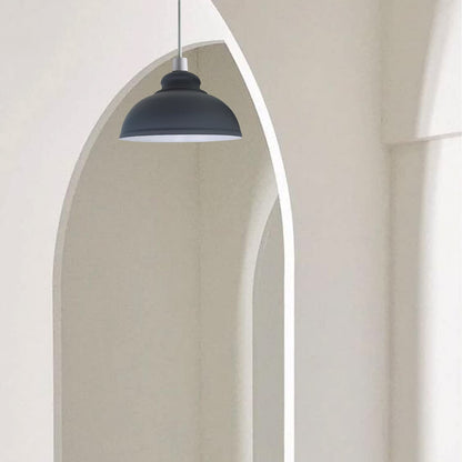 DC Voltage Industrial Ceiling Pendant Light Shades Retro Style Curvy Dome Shaped lamp Shades Metal Easy fit Ceiling Pendant Light Shades for Light fixtures (Grey)