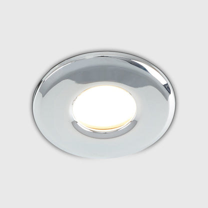 MiniSun | Shower/Soffit Polished Chrome GU10 Recessed Ceiling Downlights | Bath Recessed Lighting, Home Décor & Improvement Essential | Pack of 6