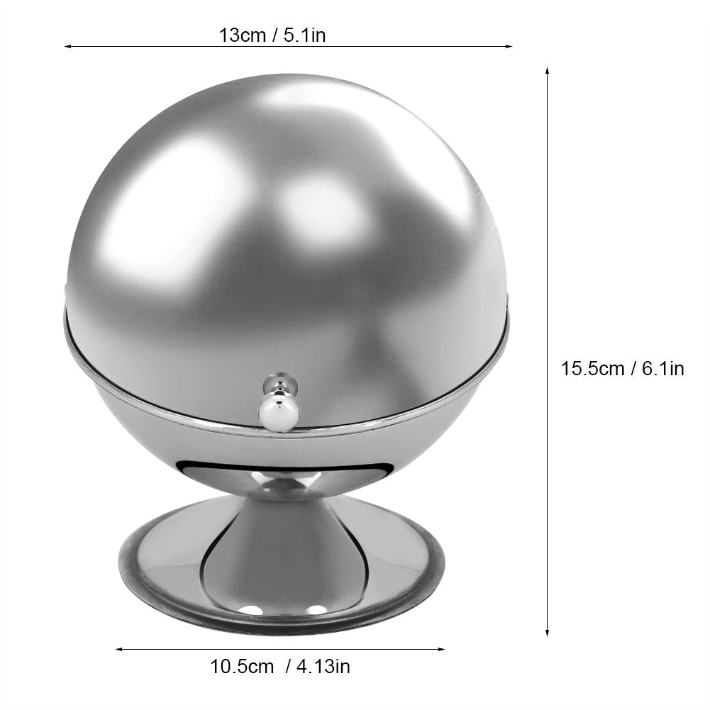 Zerodis Stainless Steel Spherical Seasoning Bottle Sugar Bowl Snack Cans Storage Container for Restaurant Kitchen