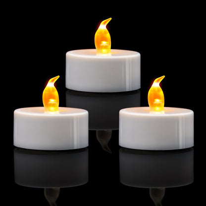 KOABY 200 Pack LED Tea Lights, Warm Yellow Flickering Lights, Last 100H+