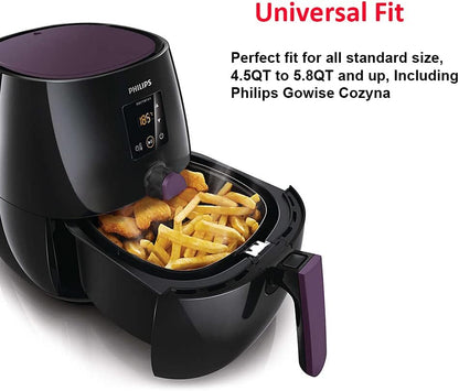 Air Fryer Rack XL Air Fryer Accessories Set of 2, Double Layer Rack with Skewer, Stackable Metal Holder