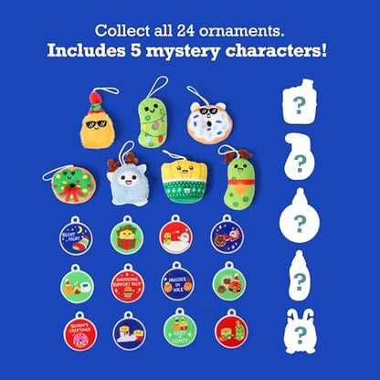 Emotional Support Advent Calendar by Relatable, Includes Mini Plush Toys and Ornaments, Fun Holiday Gift and Stocking Stuffer for Loved Ones of All Ages, Includes 24 Ornaments in Countdown Calendar