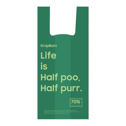 125 Count Cat Poop Bags with Handles, Disposable Litter Bags for Pet Poop, Extra-Thick Kitty Cat Waste Bags Easy Tie Leak-Proof Strengthen Unscented (Made of 70% Recycled Plastic)