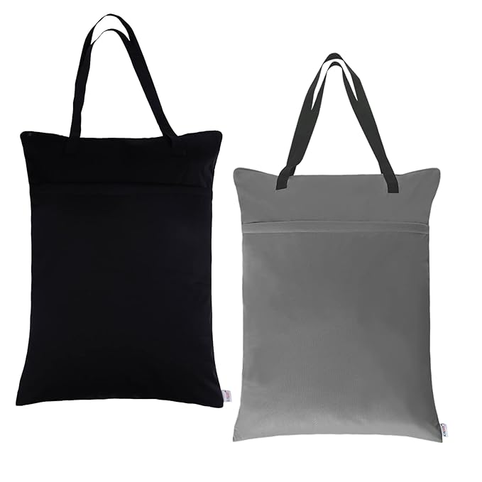 ALVABABY 2 Pack Large Wet Dry Bag Waterproof Hanging Cloth Diaper