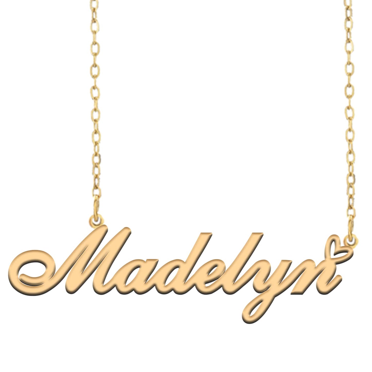 A168A Madelyn Custom Name Necklace Customized Personalized Plated Name Necklace for Mother Daughter Christmas New Year Gold
