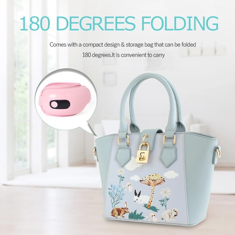 TLINNA Eye Massager with Airbag Kneading,Constant Temperature Hot Compress, Multi-Frequency Vibration and Bluetooth Music (Blush Pink, Large)