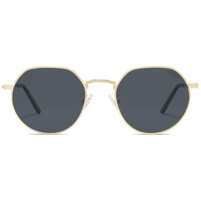 SOJOS Round Polygon Polarized Sunglasses for Women Men Retro Classic Vintage Panto Shades SJ1157