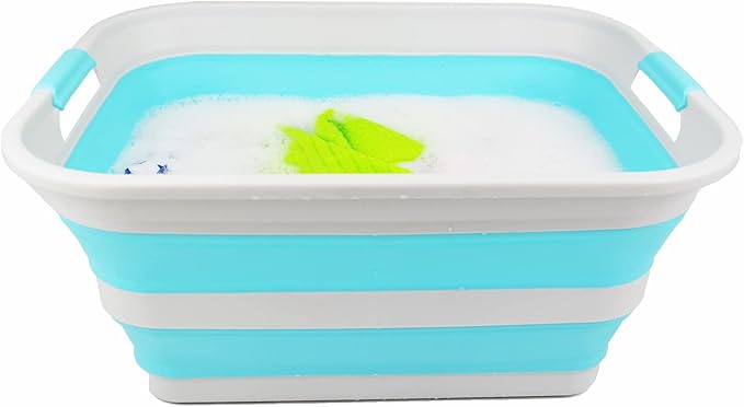 SAMMART 42L Collapsible Plastic Laundry Basket
