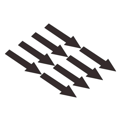 Beiyier Large Removable 8-Piece 12" Vinyl Directional Arrow Stickers, Adhesive Floor Decals for Waterproof Marking and Safe Road Instructions (5×12 inches, Black