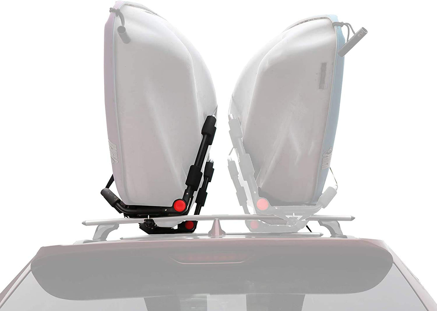 BRIGHTLINES Folding Kayak Roof Rack, a Set of Two Foldable Kayak Roof Rack Carrier for Kayaks, Canoe, SUP, Mounted on Car SUV Roof Crossbars