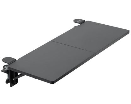 VIVO Clamp-on 6 x 9 inch (11 Including Clamps) Desk Extender, Wrist Support, Armrest Tray, Table Mount for Sit Stand Desks, Black, DESK-EXT09