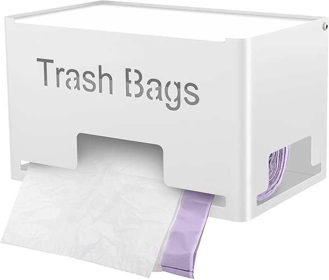 Extra Large Trash Bag Holder Dispenser, Metal Garbage Bag Dispenser Roll Holder