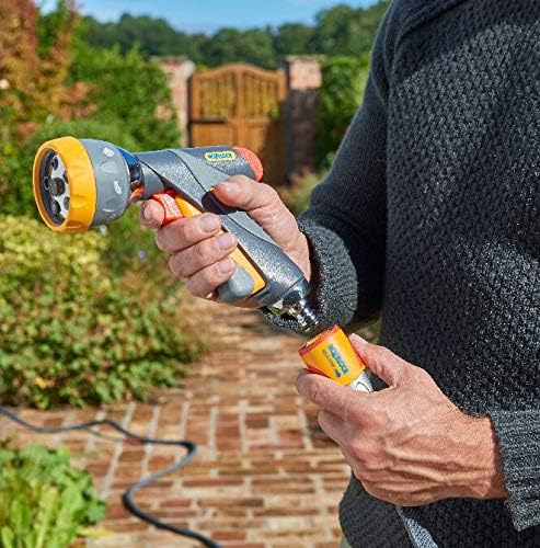 HOZELOCK - Multi-Jet Spray Gun Pro : For Intensive Use, Multi-task Gun, Ergonomic, Comfortable to Use and Robust, Lockable and Flow-controlled: 7 Spray Patterns [2694 0000]