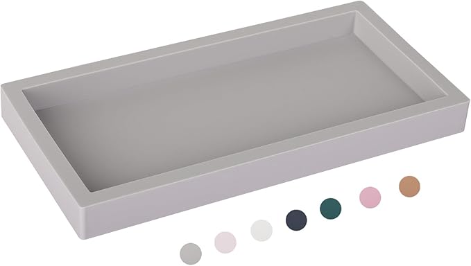 Bathroom Tray, Small Vanity Tray Silicone Soap Dish Sponge Holder Kitchen Sink