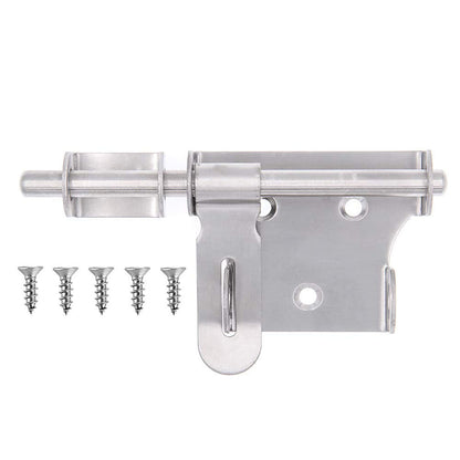 Sliding Bolt Gate Latch,Stainless Steel Latch Bolt Door Latch Lock, Bolt with Padlock Hole, Hasp Safety Clasp Hasp Barrel Bolt Sliding Latches,Stainless Steel Brushed Finish