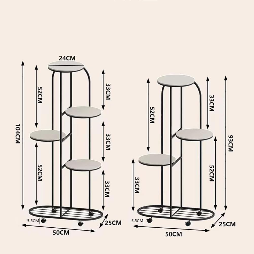 Gigicloud Metal Plant Stand, Multi-Layer Indoor Flower Stand - Corner Plant Shelf Flower Pot Holder Tall Planter Holder Plant Shelf Rack For Patio Living Room Balcony Office