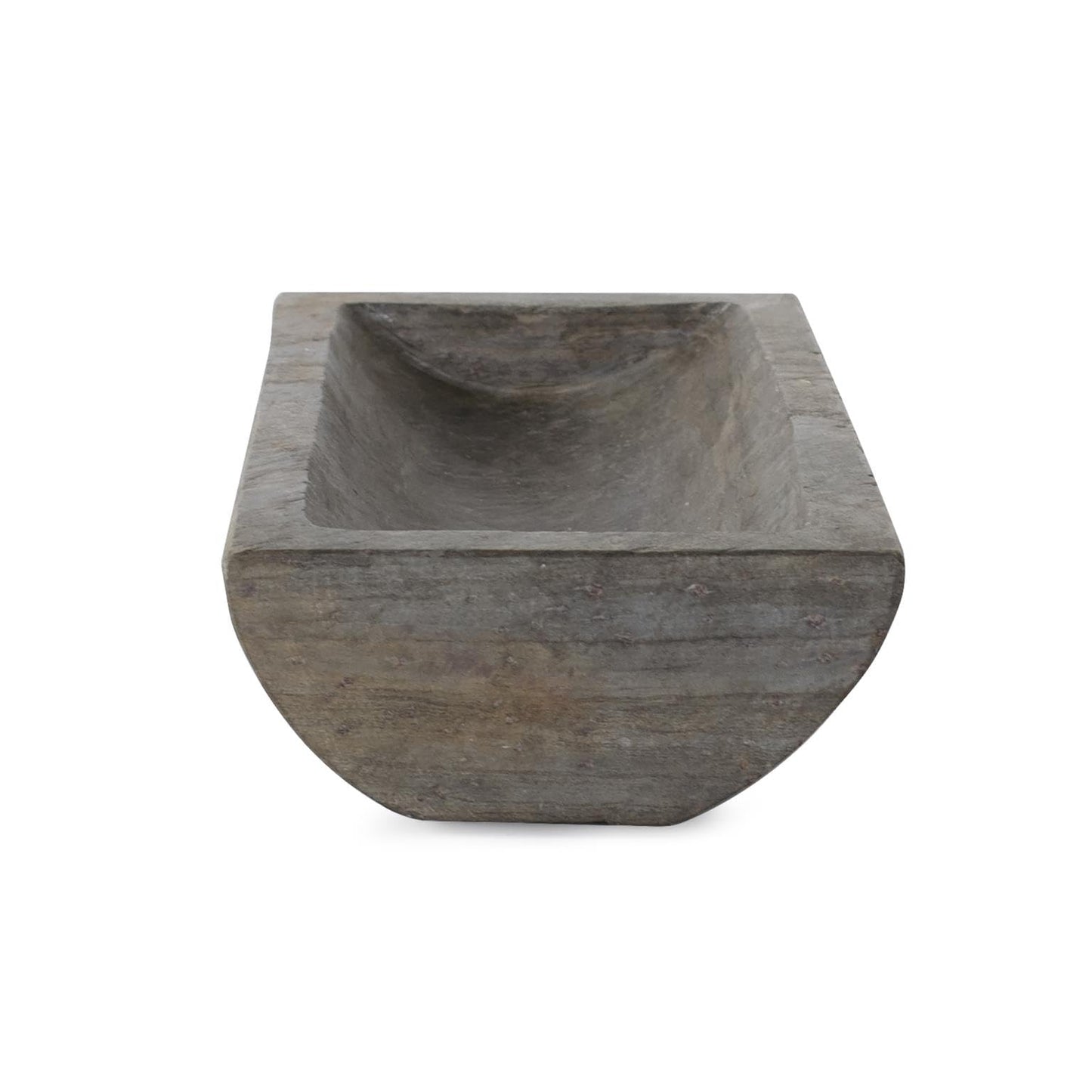 Howard Elliott Collection Dinorwic Slate Decorative Tray, Asymmetrical Modern Stone Accent Tray for Table, Shelf or Centerpiece Display, Textured Heavy Design, 12x5x3 Inch, Gray Green Taupe