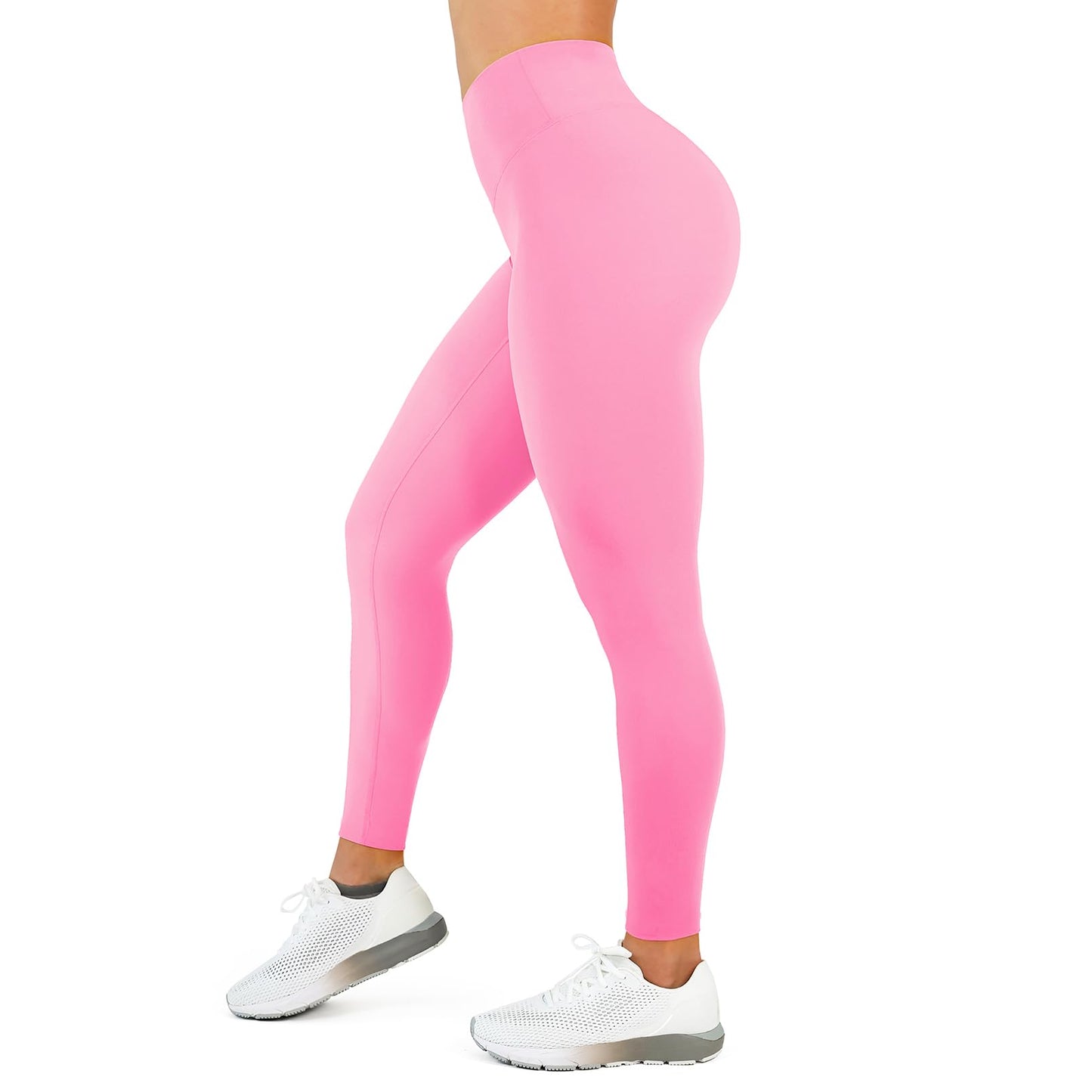 High Waisted Leggings for Women - No Front Seam Tummy Control Yoga Pants for Workout Running No See Through