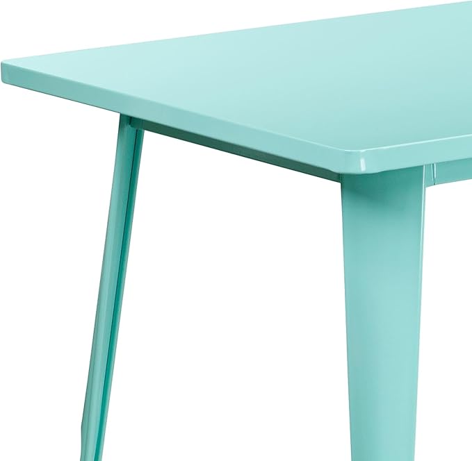 Flash Furniture Charis Commercial Grade 31.5" x 63" Rectangular Mint Green