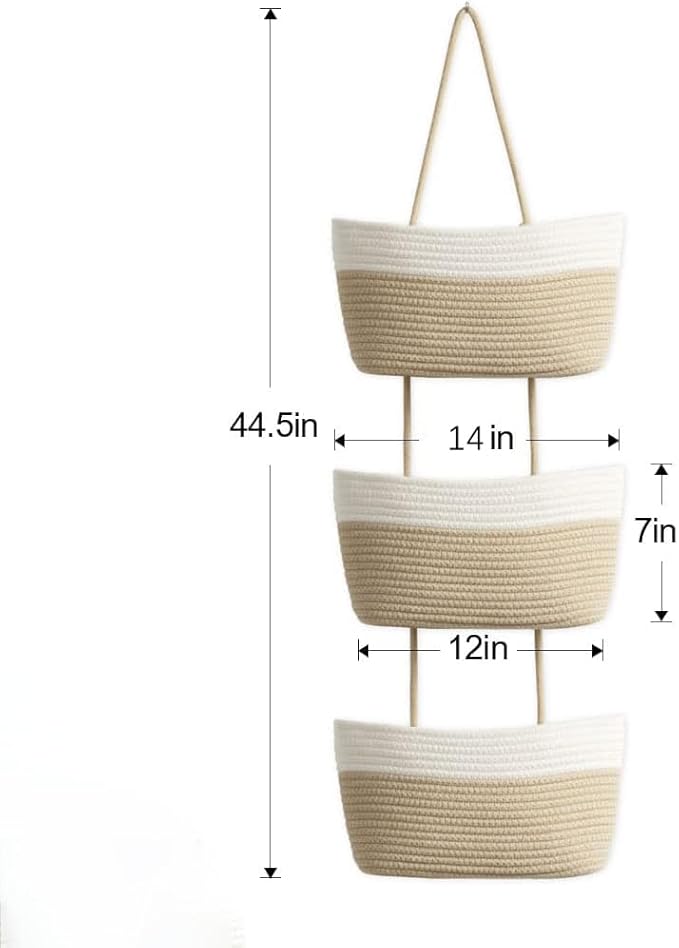 Hanging Baskets for Organizing, Over the Door Organizers and Storage, 3-Tier