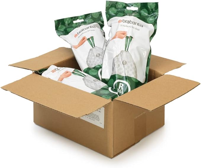 Brabantia PerfectFit Trash Bags Thick Plastic Trash Can Liners