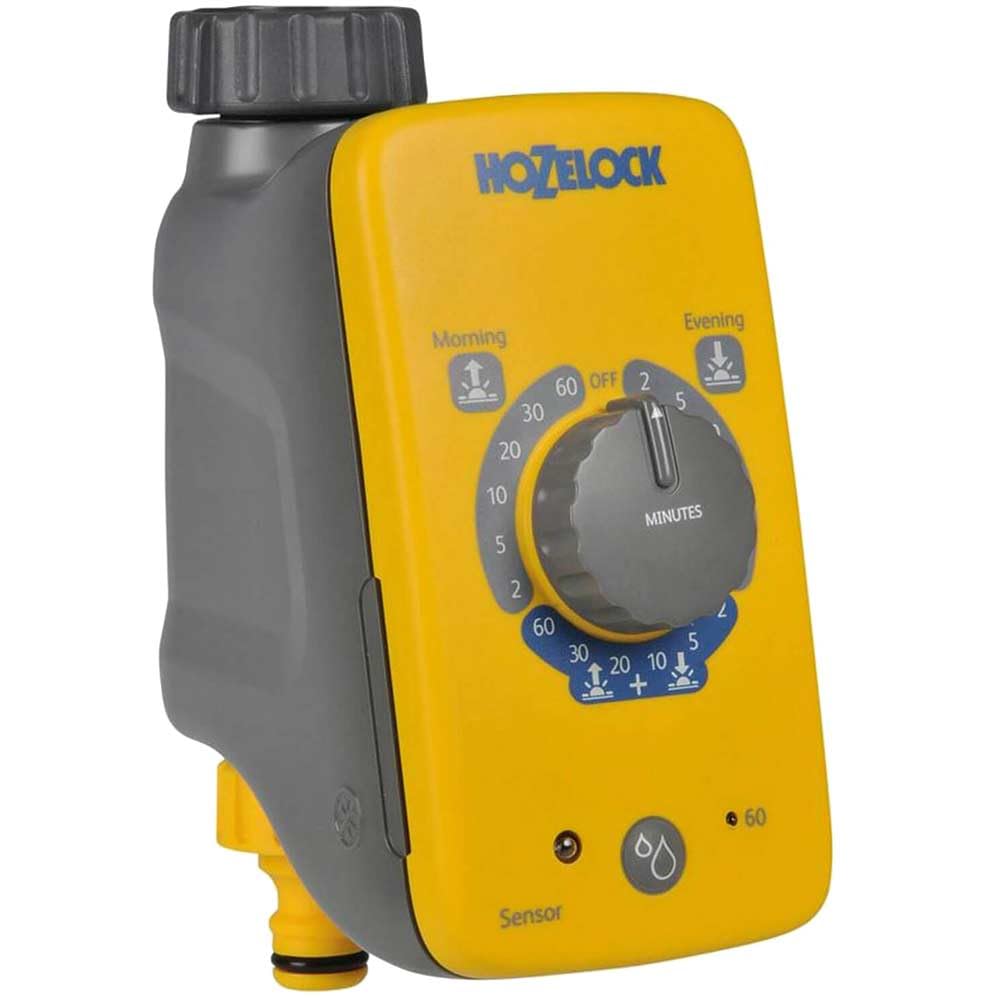 HOZELOCK - Watering Timer Sensor Controller : Automatic and Easy Watering With Its Light Sensor, Daily Watering At Sunrise And/or Sunset, Manual Watering Function [2212 0000]