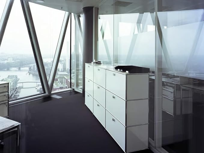 Modern Storage Cabinet White E Versatile Free-Standing Organizer