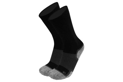 Orthosleeve WC4 Wellness Care Socks, Light Gradient Compression, Soft, Moisture Wicking, Crew Socks, L, Black