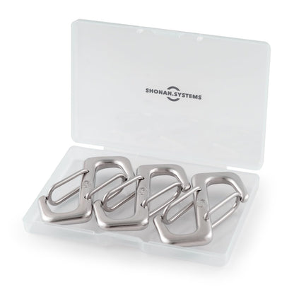 SHONAN Double Sided Carabiner S Biner, 2-1/3" Dual Gate S Clip Stainless Steel S Shaped Carabiner Key Holder