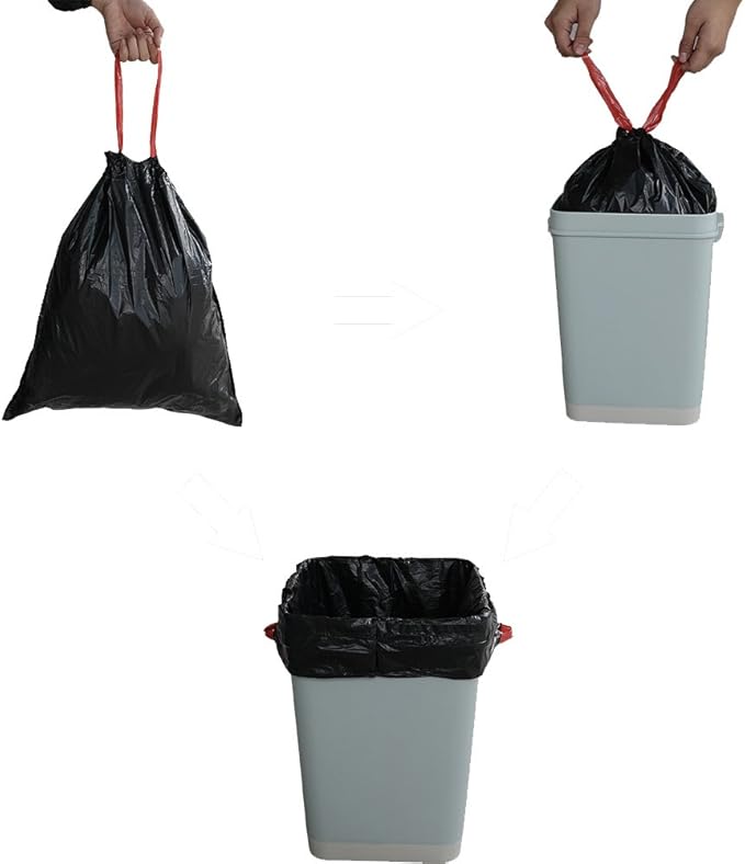 Begale 3 Gallon Drawstring Trash Bags