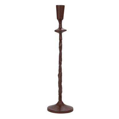 Bloomingville Decorative Cast Metal Taper Candle Holder, Brown