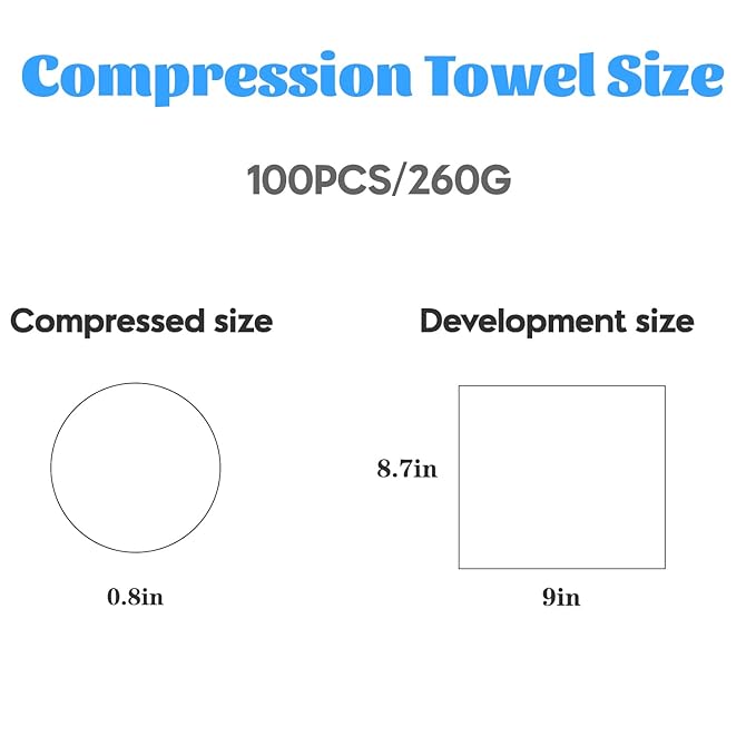 100 Pcs Mini Compressed Towels, Disposable Face Compressed Towel, Compressed
