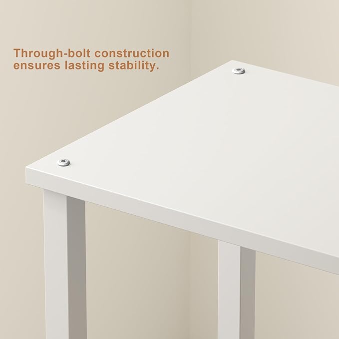 TUTOTAK End Table with Charging Station, Small Side Table with Outlets