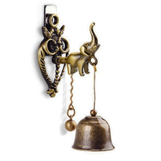 Leadigol Vintage Metal Doorbell,Vintage Elephant Bell Decorative,Antique Doorbell, Shopkeeper Bells Dinner Bell for Garden Home Decoration