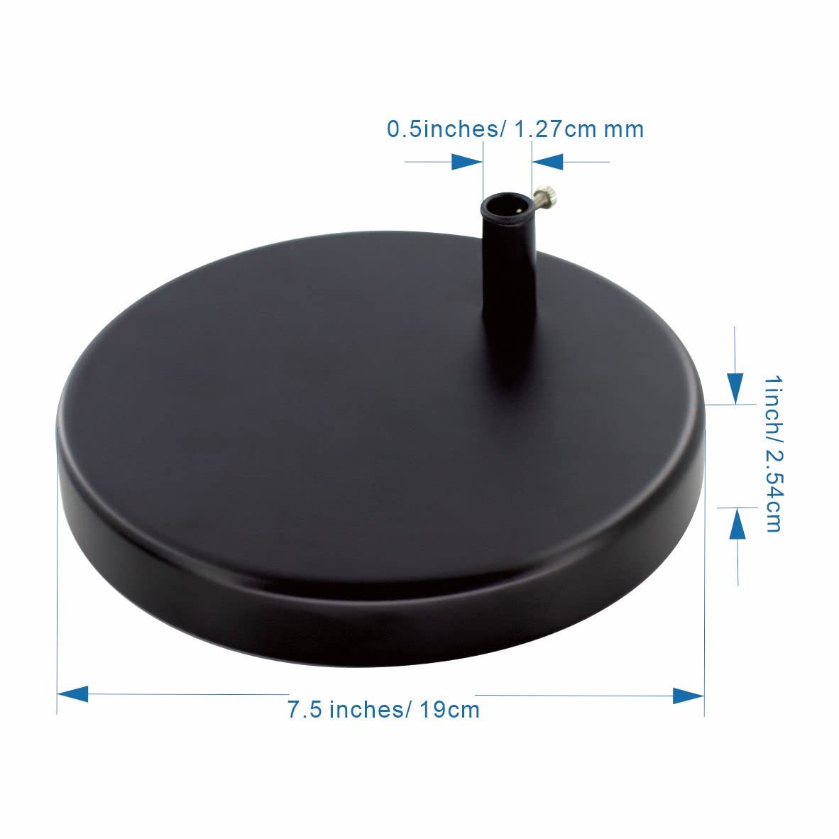 Desk Lamp Base: Round inches Mounting Stand for Desk Lamps,Magnifying Glass with Light,Mic Arm Desk Mount,Swing Arm Desk Lamp,for Home Office,Compatible for lk-1 cl-2 (Black)