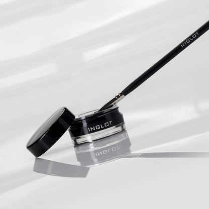 Inglot AMC Eyeliner Gel | Black Matte with High Intensity Pigments | Long-lasting | Waterproof | Smudge-proof | Vegan | Cruelty-free | Hypoallergenic | 5,5 g : 77