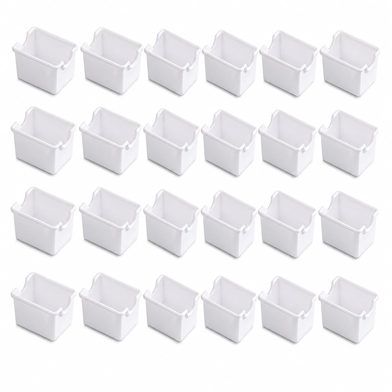 New Star Foodservice 22704 Plastic Sugar Packet Holder, White, Set of 24