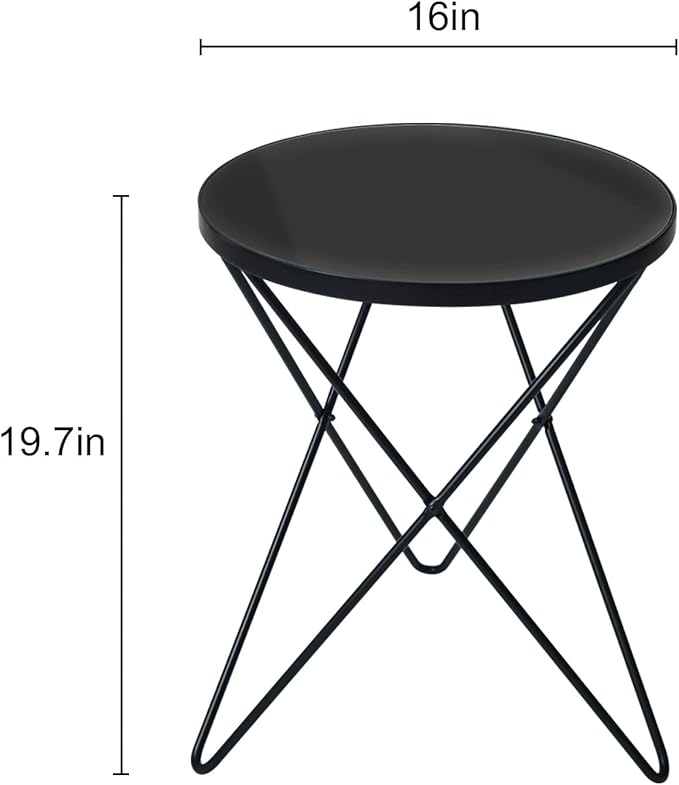 HLR Modern Round Side Table, End Table