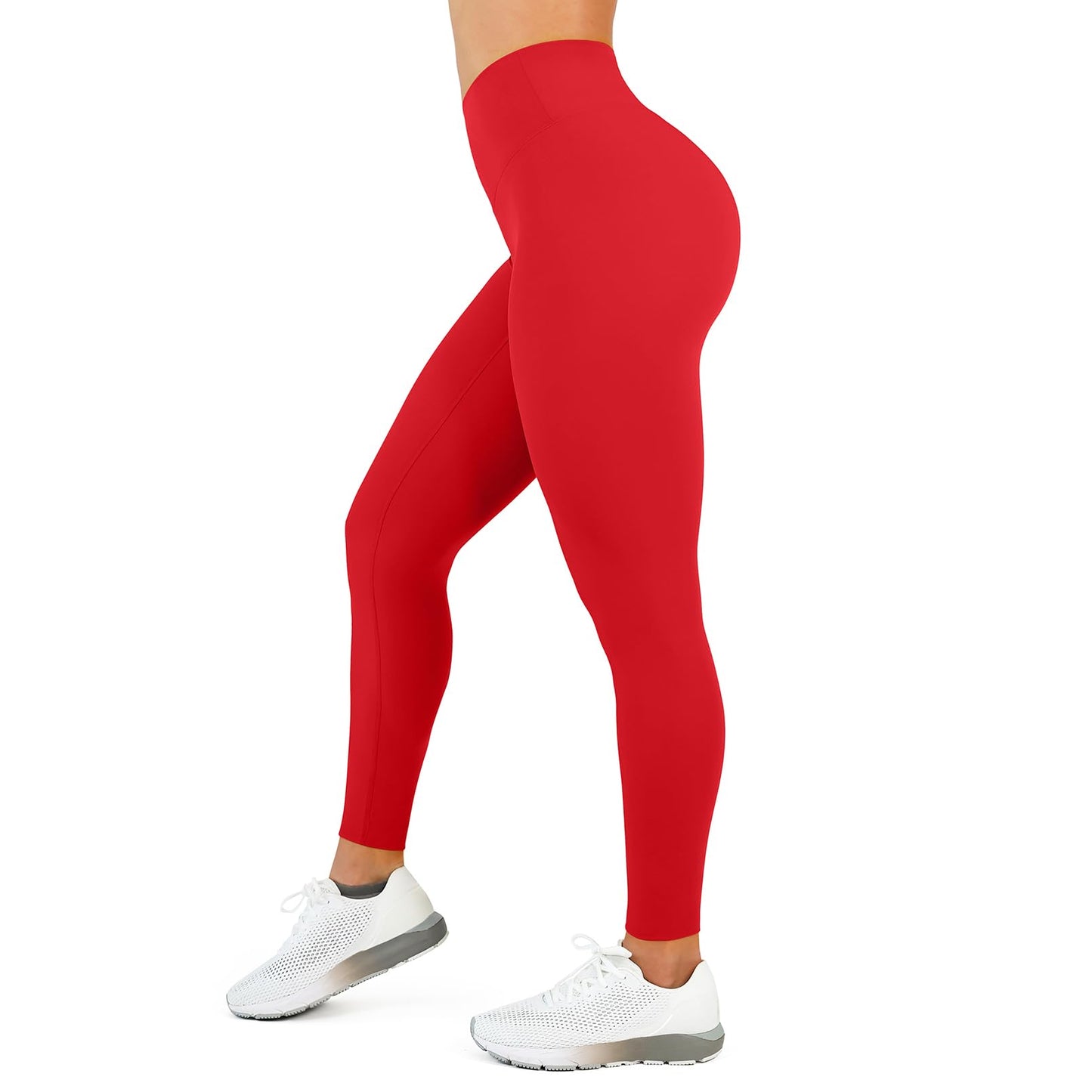High Waisted Leggings for Women - No Front Seam Tummy Control Yoga Pants for Workout Running No See Through