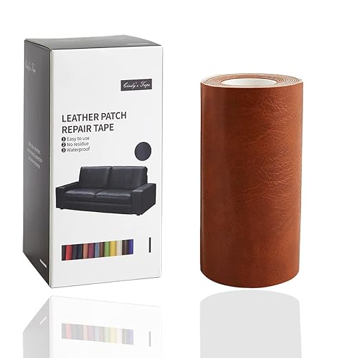 Leather Repair Tape kit Patch Heavy Duty, Retro Brown 4 x 60inch Self Adhesive
