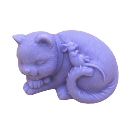 3D Cat Mouse Silicone Soap Molds Soap Molds for Soap Making Silicon Molds for Soaps DIY Craft Handmade Soap Candle Plaster Resin Mould (11016)