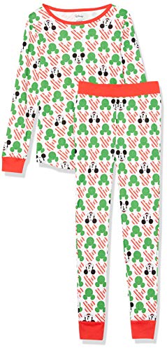 Amazon Essentials Disney | Marvel | Star Wars Women's Snug-Fit Cotton Pajama Sleepwear Sets, Mickey - Womens Snug-fit, Medium