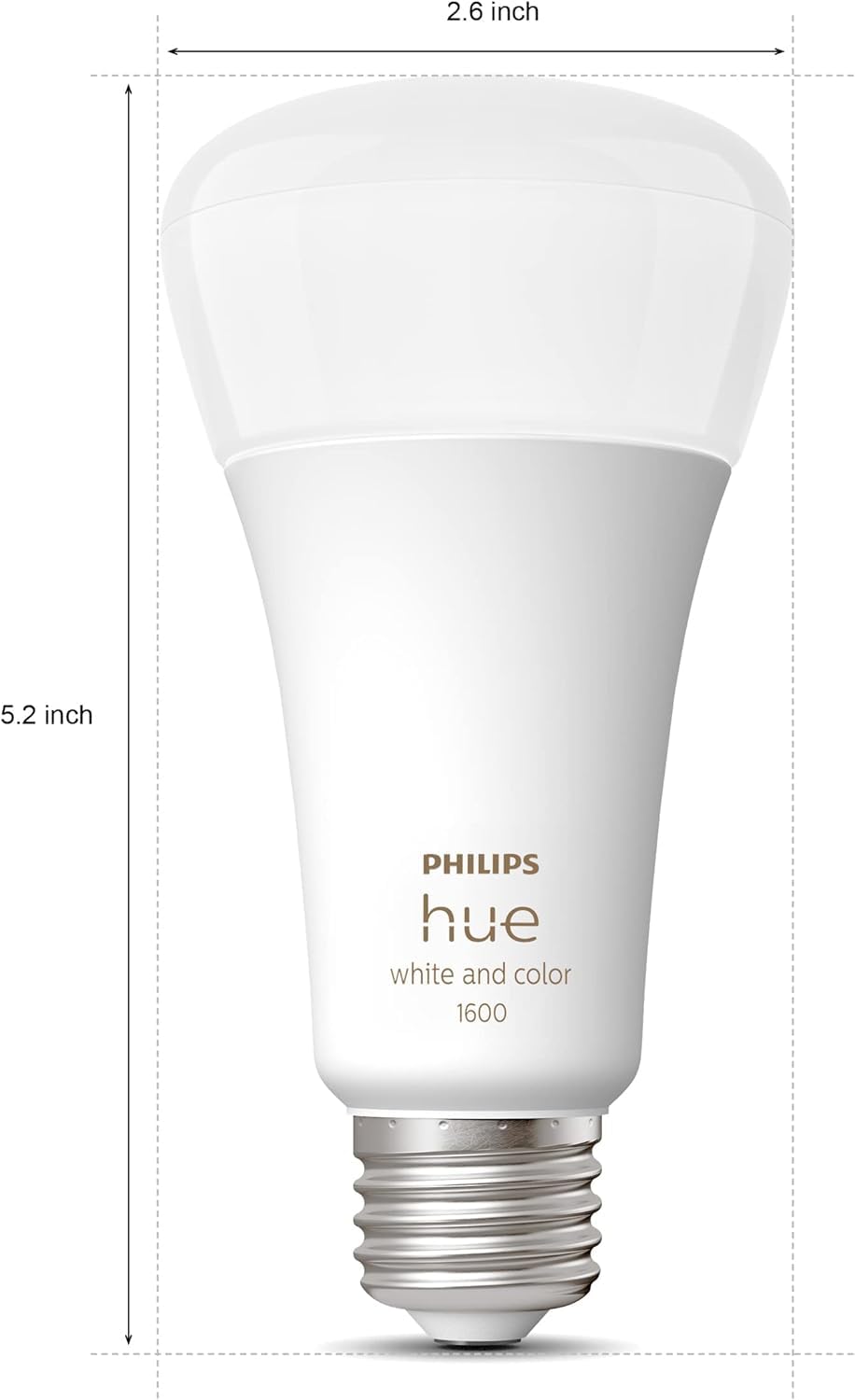 Philips Hue Smart 100W A21 LED Bulb - White and Color Ambiance Color-Changing Light - 4 Pack - 1600LM - E26 - Indoor - Control with Hue App - Works with Alexa, Google Assistant and Apple Homekit.