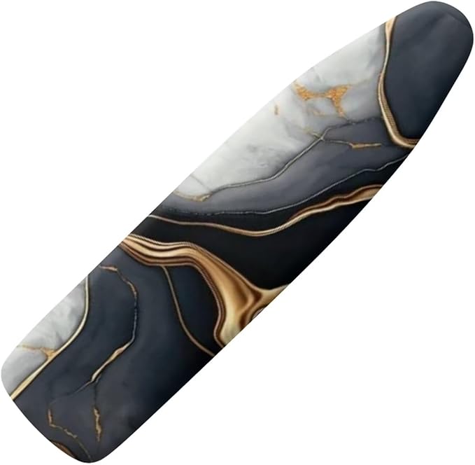 Black Gold Marble Ironing Board Cover Standard Size Iron Board Cover