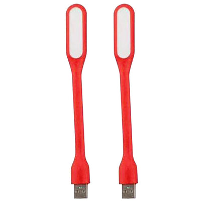 Mini Flexible Light, Portable USB Led Reading Night Lamp for PC Laptop Computer Notebook Power Bank - 2 Pack (Black)