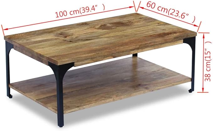 Solid Mango Wood Coffee Table