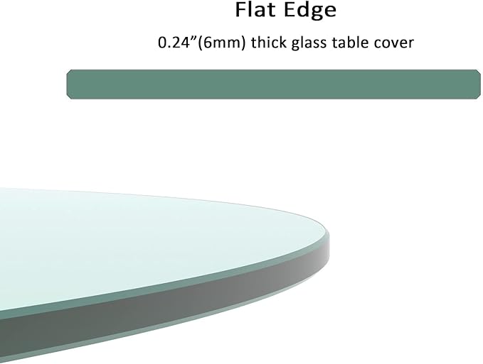17" Round Tempered Glass Table Top