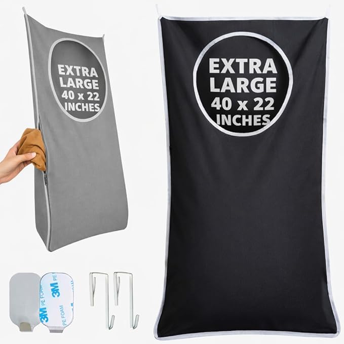 Hanging Laundry Hamper Bag XL 40x22", Space Saving over the Door Storage Bags