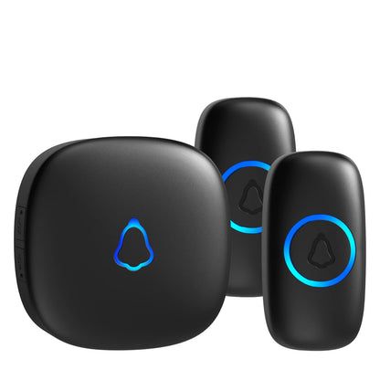 SECRUI Wireless Doorbell, Easy installation, Waterproof, Adjustable Volume, 58 Chimes, Colorful LED, 1000Ft Range, M520+F55, Black
