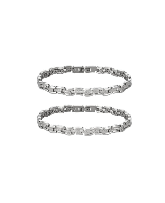MagVIVACE Magnetic Anklet for Women, Stainless Steel Ankle Bracelet with 3500 Gauss Magnets, Jewelry Gifts (2)